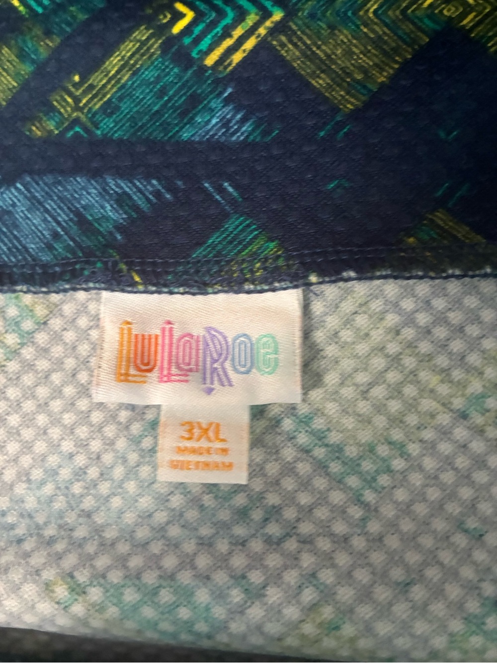 LuLaRoe Cassie skirt Teal and Navy Geometric